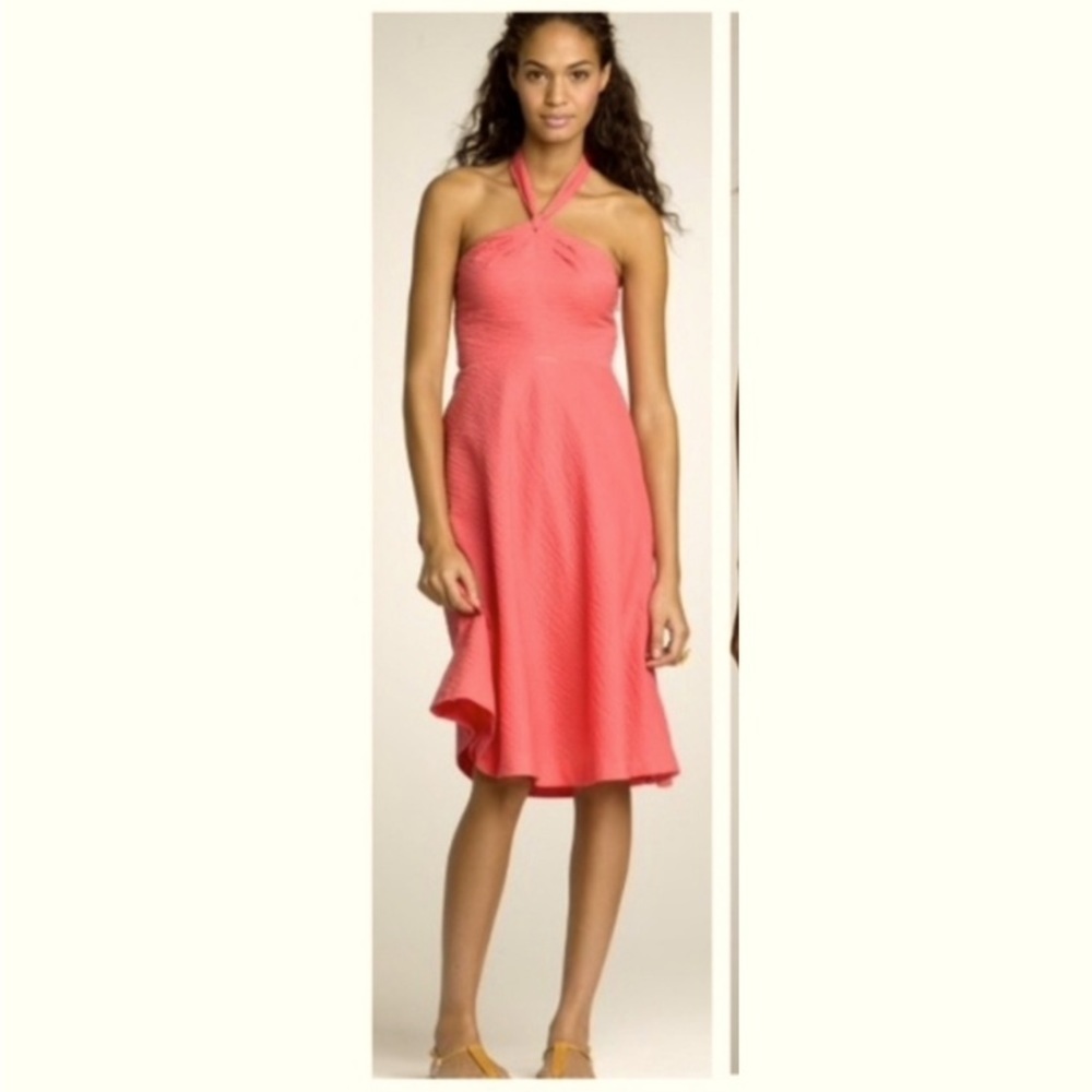 J. Crew Knotted Neck Tie Halter Dress 👗